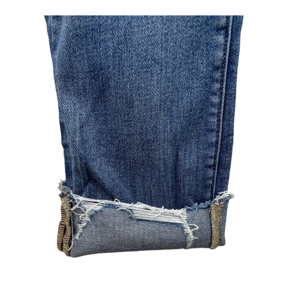 BKE Payton Jeans Womens 28x32 Blue Mid Rise Ankle Skinny Raw Hem Faded Whiskered - Picture 4 of 9